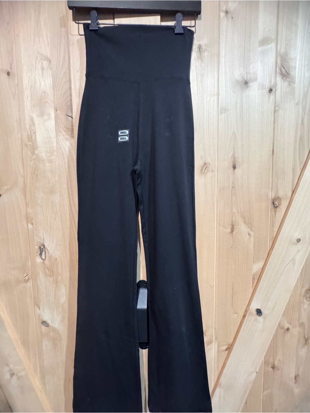 Zenana High-Waist Black Flared Leggings